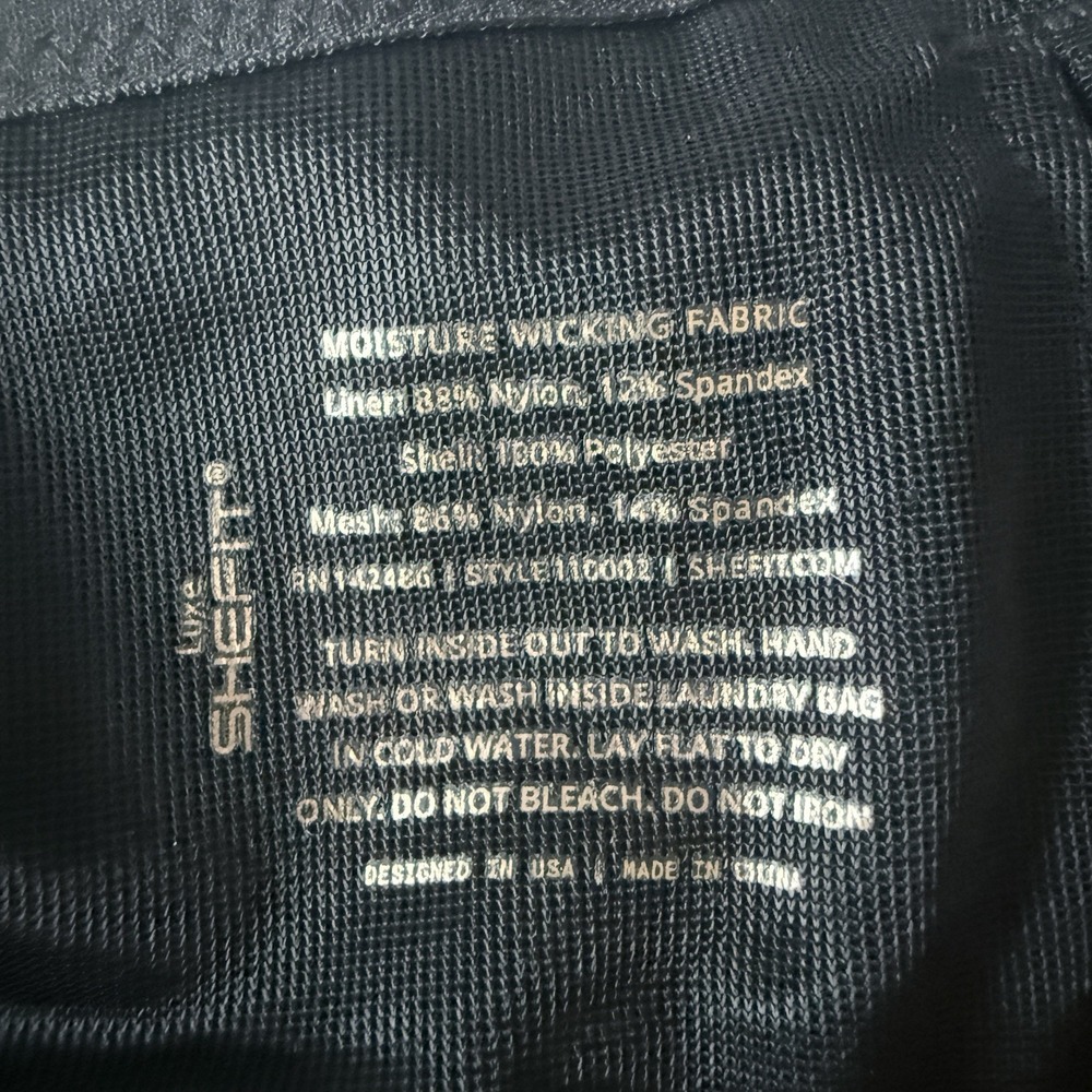 SHEFIT ULTIMATE Black Luxe Sports Bra Support Workout Fitness Activewear Size L - Picture 7 of 9